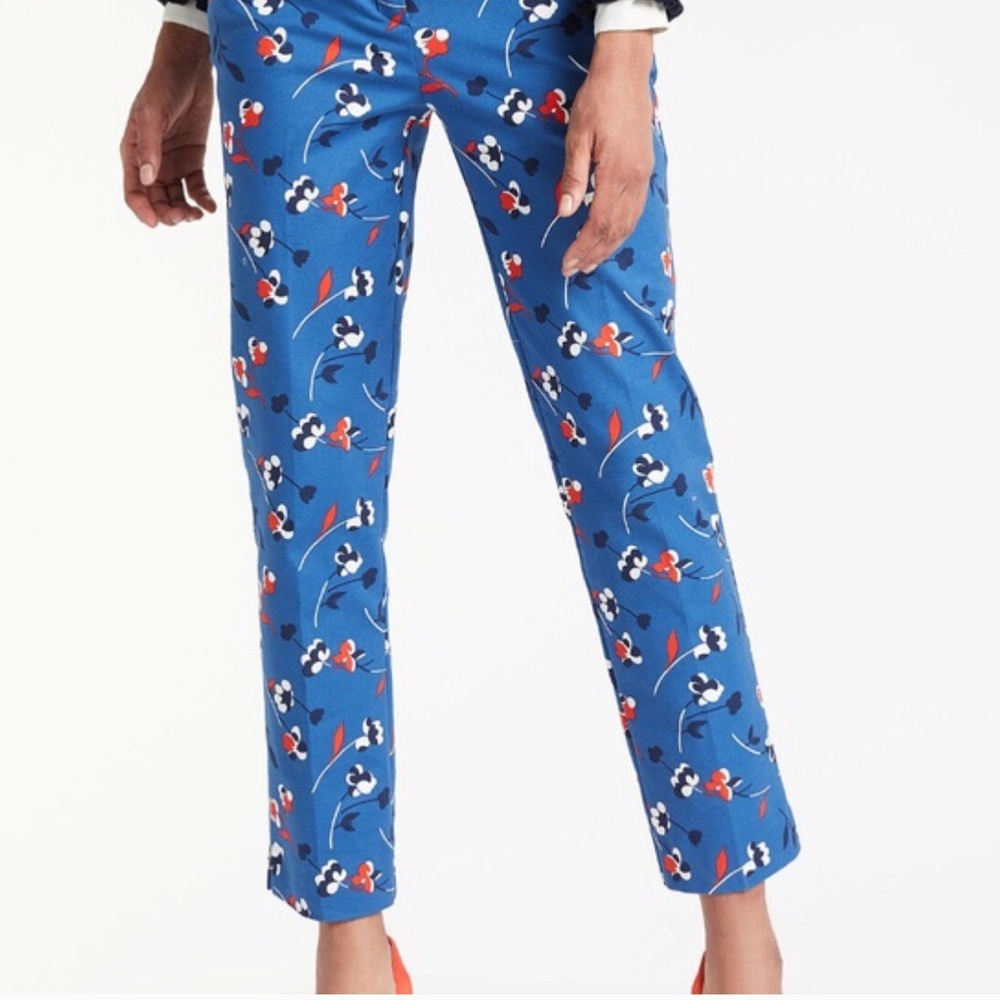 BODEN Richmond Blue Floral Print Pants